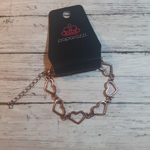 Vintage Paparazzi Copper Heart Bracelet